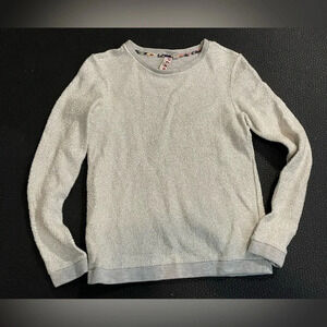 Anthropologie Left Coast By Dolan shimmery Grey Sweatshirt Size small‎